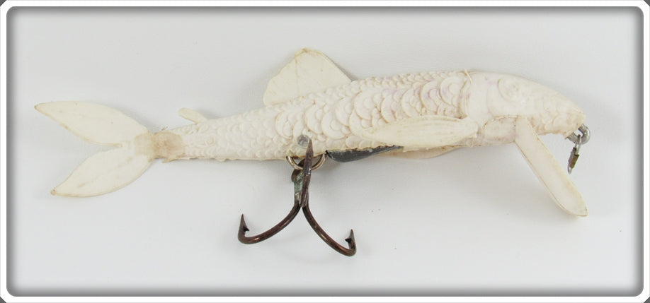 Vintage Ray Johnson Tackle Co White Real Minnow Lure For Sale