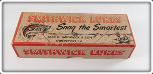 Vintage Smithwick Silver Glitter Buck & Bawl Empty Lure Box 