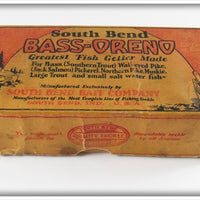 South Bend Red Head White Bass Oreno Empty Red Sky Lure Box