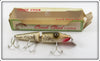 Vintage Creek Chub Silver Flash Jointed Pikie Lure In Box 