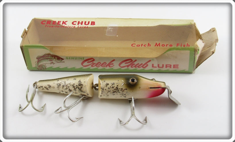 Vintage Creek Chub Silver Flash Jointed Pikie Lure In Box 
