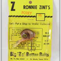 Big Z's Better Baits Ronnie Zint's Brown Crawdad Porky Ubangi On Card
