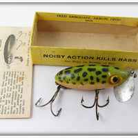 Arbogast Frog Spot Jitterbug In Box Bottom