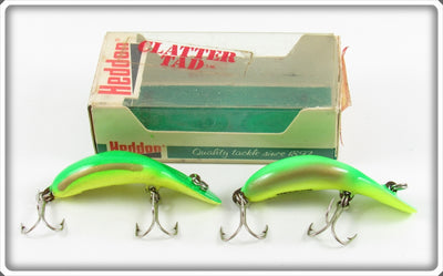 Heddon FY Yellow Green Fluorescent Clatter Tad Lure Pair In One Box