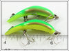 Heddon FY Yellow Green Fluorescent Clatter Tad Pair In One Box