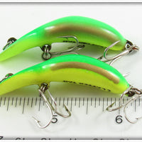 Heddon FY Yellow Green Fluorescent Clatter Tad Pair In One Box