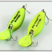 Heddon FY Yellow Green Fluorescent Clatter Tad Pair In One Box