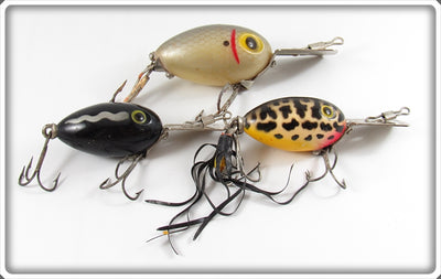 Arbogast Shad, Black & Coachdog Arbo-Gaster Lot Of Three 