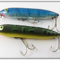 Heddon Original Zara Spook Pair: Blue Glitter & Bullfrog