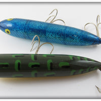 Heddon Original Zara Spook Pair: Blue Glitter & Bullfrog