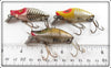 Heddon Midget River Runt Lot Of Three