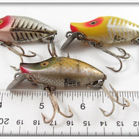 Heddon Midget River Runt Lot Of Three