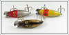 Heddon Midget River Runt Lot Of Three