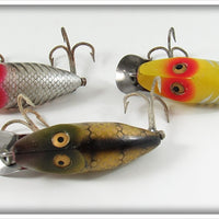 Heddon Midget River Runt Lot Of Three