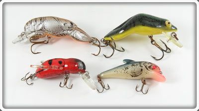 Rebel Crawdad, Frog, Creature & Bumble Bug Lot Of Four Lures 