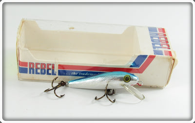 Vintage Rebel Blue & Silver Tiny Minnow Lure In Box