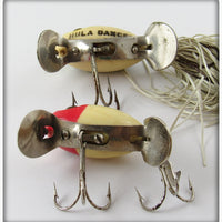 Arbogast Hula Dancer Pair: Red/White & Frog