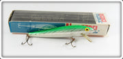 Vintage Rebel Green & Silver Minnow Lure In Box 