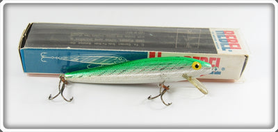 Vintage Rebel Green & Silver Minnow Lure In Box 