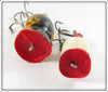 Arbogast Yellow Coachdog & Red Head White Hula Popper Pair