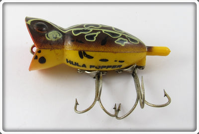 Arbogast Seein's Believin' Natural Brown Leopard Frog Hula Popper