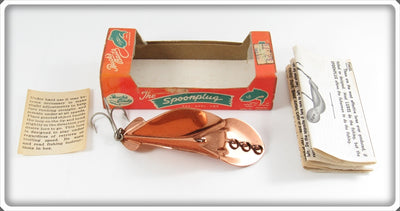Vintage Buck's Baits Brass Spoonplug Lure In Box 