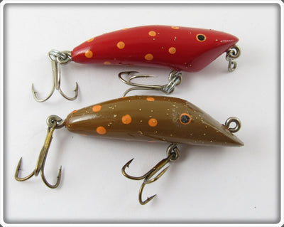 Unknown Possibly Home Made Pair: Red Spotted & Brown Spotted