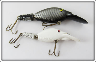 Hubbard Sparkle Tail Pair: Black Silver Scale & White