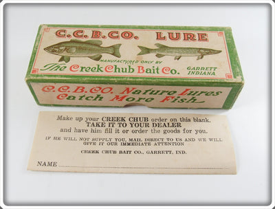 Vintage Creek Chub Silver Shiner Pikie Empty Lure Box 