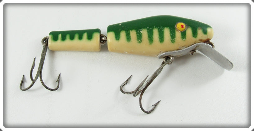 L&S White Body Green Back & Stripes Opaque Eyes Bass Master