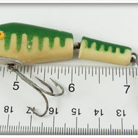 L&S White Body Green Back & Stripes Opaque Eyes Bass Master