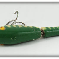L&S White Body Green Back & Stripes Opaque Eyes Bass Master