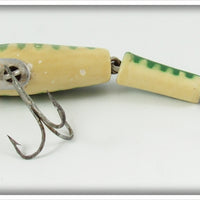 L&S White Body Green Back & Stripes Opaque Eyes Bass Master