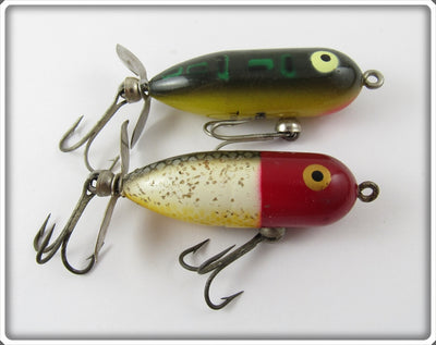 Heddon Tiny Torpedo Pair: Red Head Flitter & Bullfrog