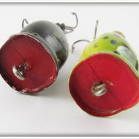 Arbogast Hula Popper Pair: Frog & Black