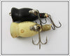 Arbogast Hula Popper Pair: Frog & Black