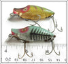 Heddon Green Shore & Perch Midget River Runt Pair