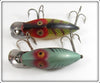 Heddon Green Shore & Perch Midget River Runt Pair