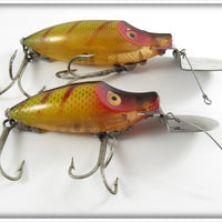 Vintage Heddon Perch Go Deeper River Runt Pair
