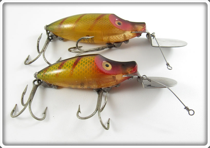Vintage Heddon Perch Go Deeper River Runt Pair