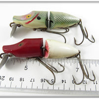 Heddon Shad & Red Head White Jointed River Runt Pair