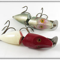Heddon Shad & Red Head White Jointed River Runt Pair