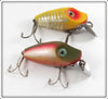 Heddon Rainbow & Yellow Shore Midget Digit Pair