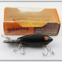 Vintage Bomber Bait Co Black Model 300 Lure In Box 302