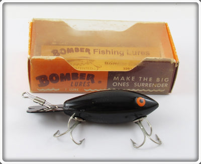 Vintage Bomber Bait Co Black Model 300 Lure In Box 302