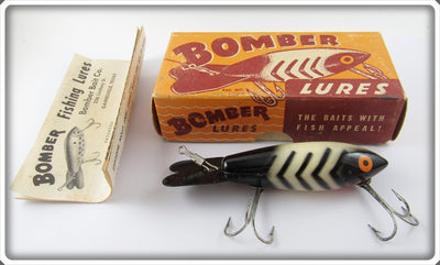 Bomber Bait Co Black White Ribs Model 600 In Box