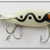 Bomber Bait Co White Black Shadow Stripe Model 500 In Correct Box 508