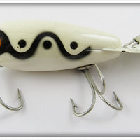 Bomber Bait Co White Black Shadow Stripe Model 500 In Correct Box 508