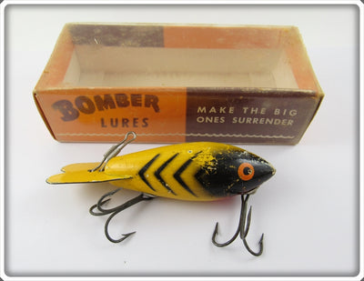 Bomber Bait Co Yellow Black Ribs Model 500 In Correct Box 520