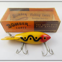 Vintage Bomber Bait Co Yellow Black Shadow Wave Model 500 In Box 557